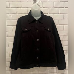 Isaac Mizrahi women jacket in soft flexible cotton spandex blend/L